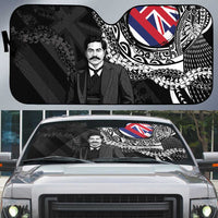 Hawaii Prince Kuhio Auto Sun Shade Hawaiian Maile Lei LT05 Black - Polynesian Pride