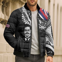 Personalised Hawaii Prince Kuhio Bomber Puffer Jacket Hawaiian Maile Lei LT05 - Polynesian Pride