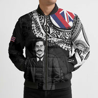 Personalised Hawaii Prince Kuhio Bomber Puffer Jacket Hawaiian Maile Lei LT05 - Polynesian Pride