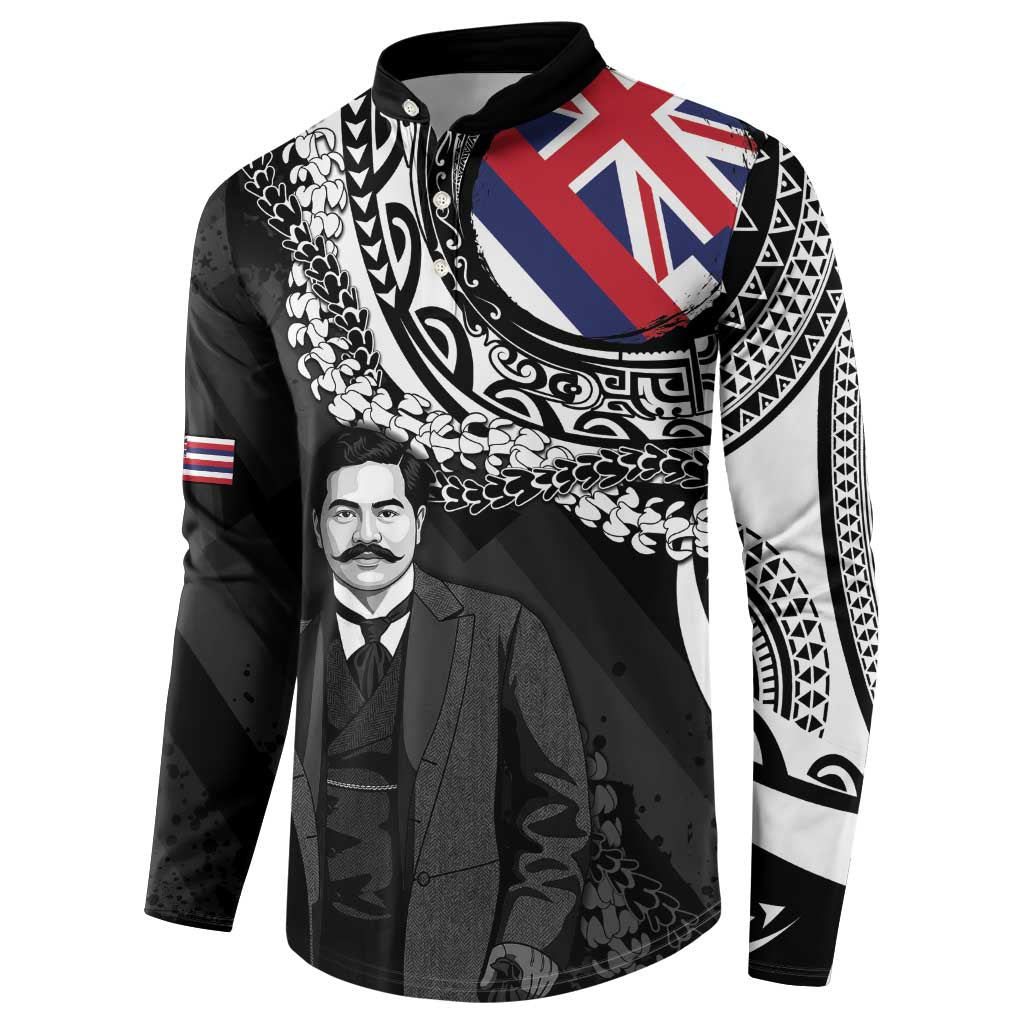 Personalised Hawaii Prince Kuhio Button Sweatshirt Hawaiian Maile Lei LT05 - Polynesian Pride