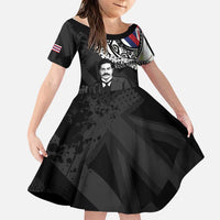 Personalised Hawaii Prince Kuhio Family Matching Tank Maxi Dress and Hawaiian Shirt Hawaiian Maile Lei