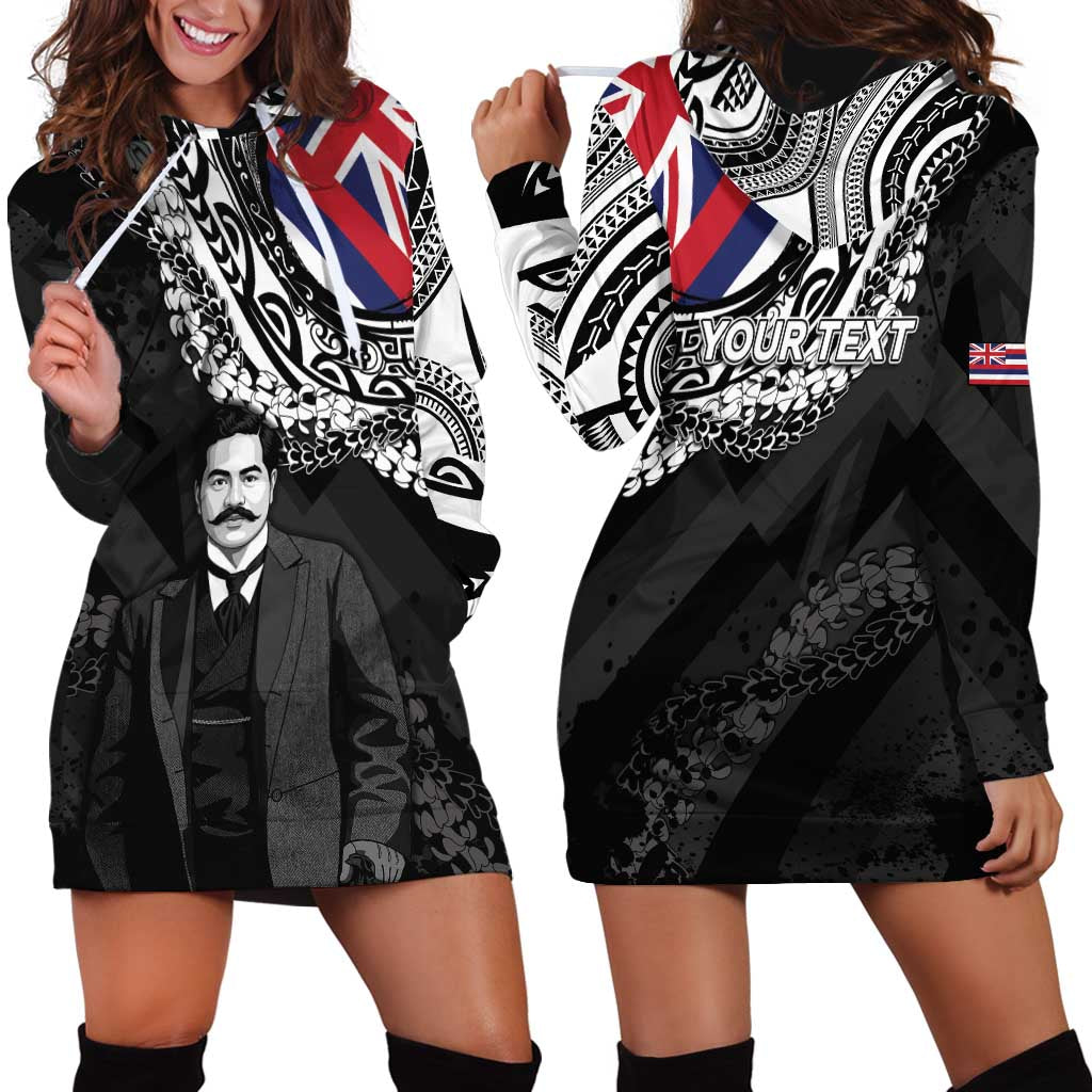 Personalised Hawaii Prince Kuhio Hoodie Dress Hawaiian Maile Lei LT05 - Polynesian Pride