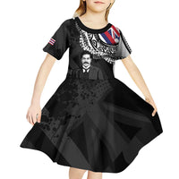 Personalised Hawaii Prince Kuhio Kid Short Sleeve Dress Hawaiian Maile Lei LT05 - Polynesian Pride