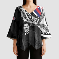 Personalised Hawaii Prince Kuhio Kimono Sleeve Blouse Hawaiian Maile Lei LT05 - Polynesian Pride