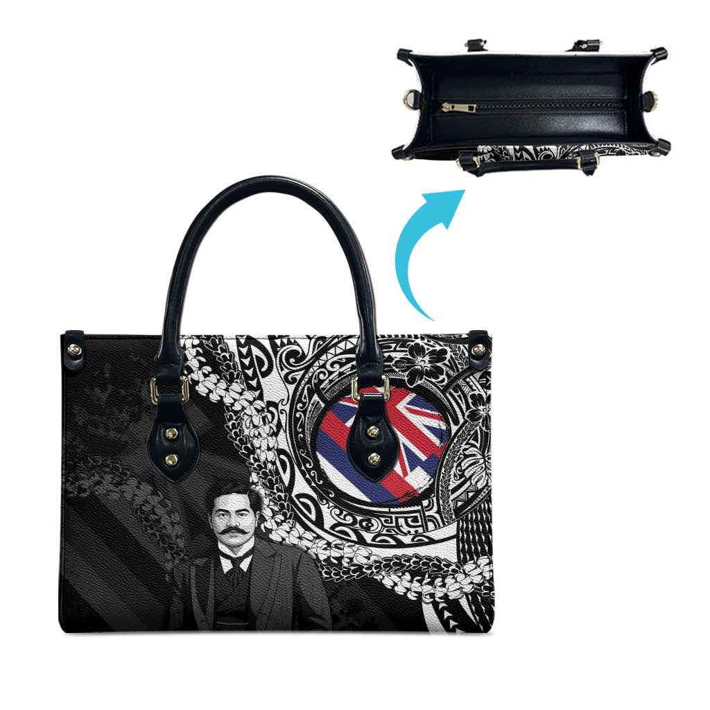 Hawaii Prince Kuhio Leather Bag Hawaiian Maile Lei LT05 - Polynesian Pride