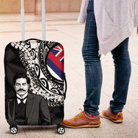 Hawaii Prince Kuhio Luggage Cover Hawaiian Maile Lei LT05 Black - Polynesian Pride