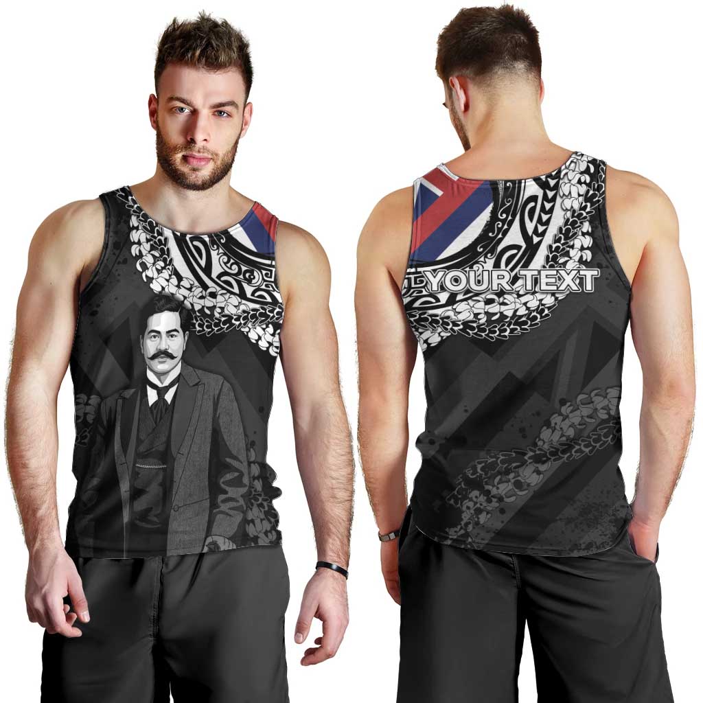 Personalised Hawaii Prince Kuhio Men Tank Top Hawaiian Maile Lei LT05 - Polynesian Pride