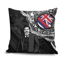 Hawaii Prince Kuhio Pillow Cover Hawaiian Maile Lei LT05 Black - Polynesian Pride