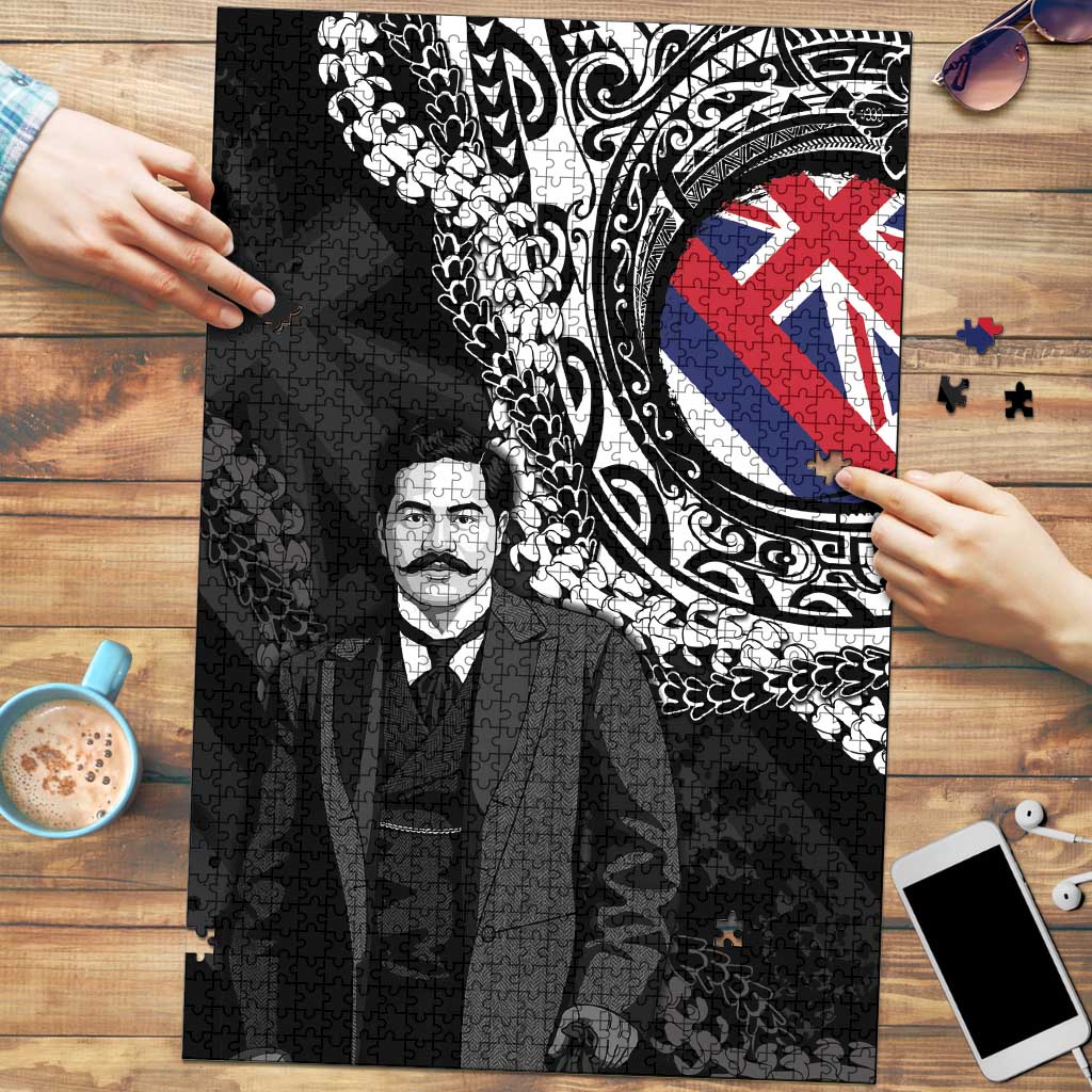 Hawaii Prince Kuhio Puzzle Hawaiian Maile Lei LT05 Black - Polynesian Pride