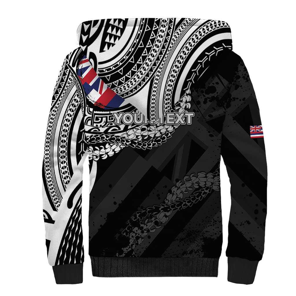 Personalised Hawaii Prince Kuhio Sherpa Hoodie Hawaiian Maile Lei LT05 - Polynesian Pride
