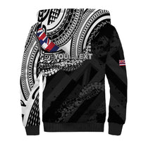 Personalised Hawaii Prince Kuhio Sherpa Hoodie Hawaiian Maile Lei LT05 - Polynesian Pride