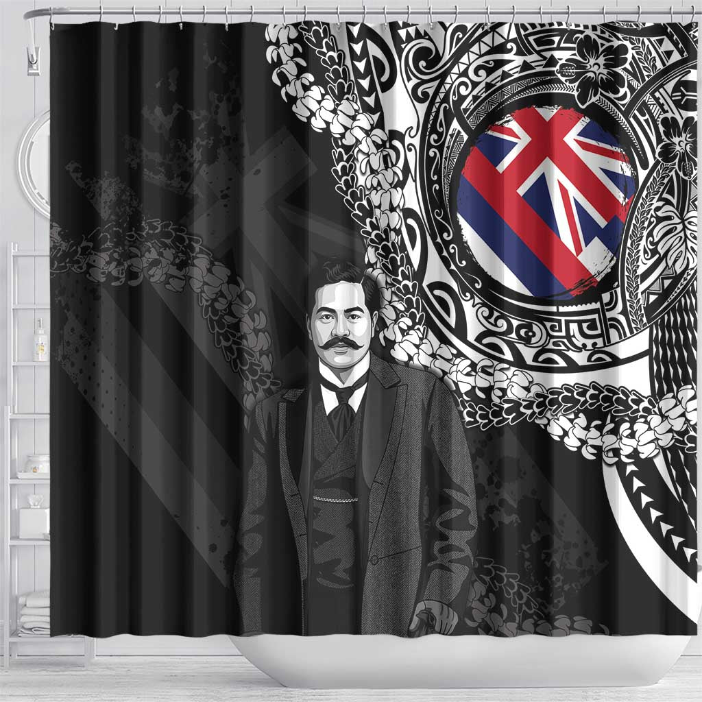Hawaii Prince Kuhio Shower Curtain Hawaiian Maile Lei LT05 - Polynesian Pride