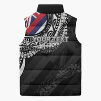 Personalised Hawaii Prince Kuhio Sleeveless Puffer Jacket Hawaiian Maile Lei LT05 - Polynesian Pride