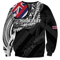 Personalised Hawaii Prince Kuhio Sweatshirt Hawaiian Maile Lei LT05 - Polynesian Pride