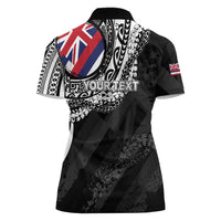 Personalised Hawaii Prince Kuhio Women Polo Shirt Hawaiian Maile Lei LT05 - Polynesian Pride