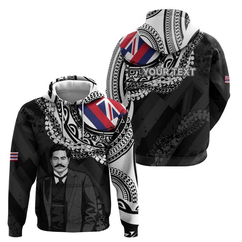 Personalised Hawaii Prince Kuhio Zip Hoodie Hawaiian Maile Lei LT05 - Polynesian Pride