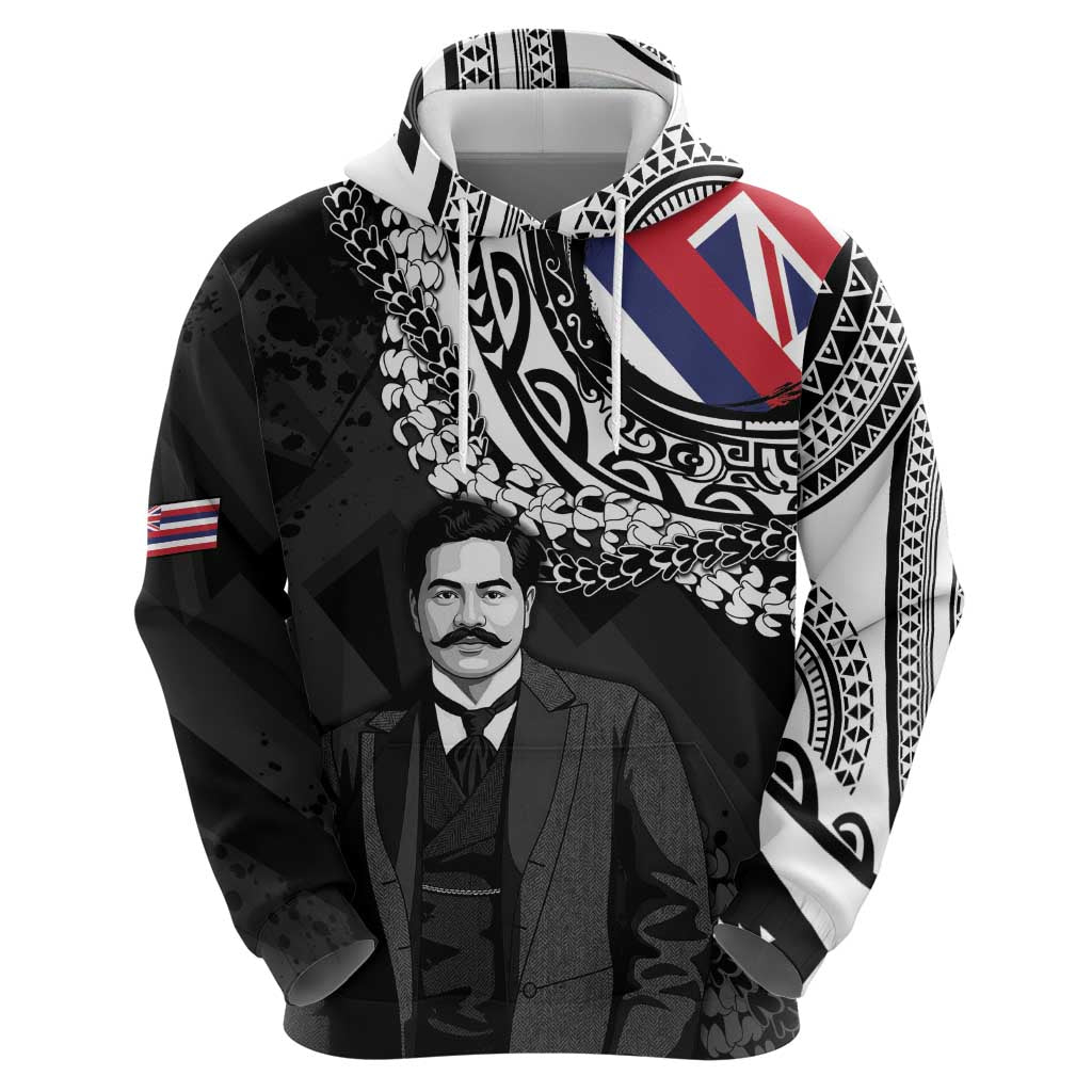 Personalised Hawaii Prince Kuhio Zip Hoodie Hawaiian Maile Lei LT05 - Polynesian Pride