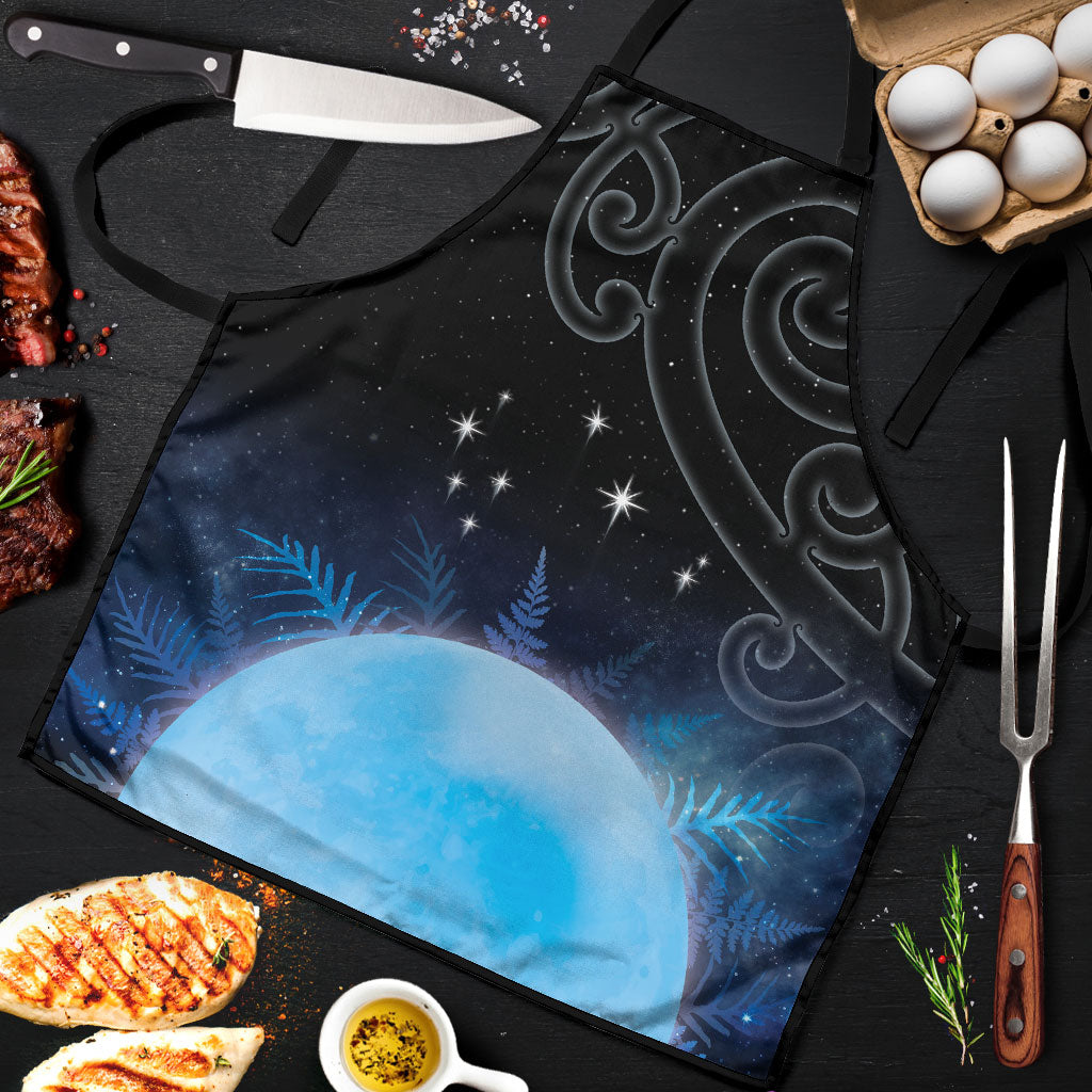 New Zealand Matariki Apron Pleiades Star Cluster Blue Galaxy LT05 Blue - Polynesian Pride