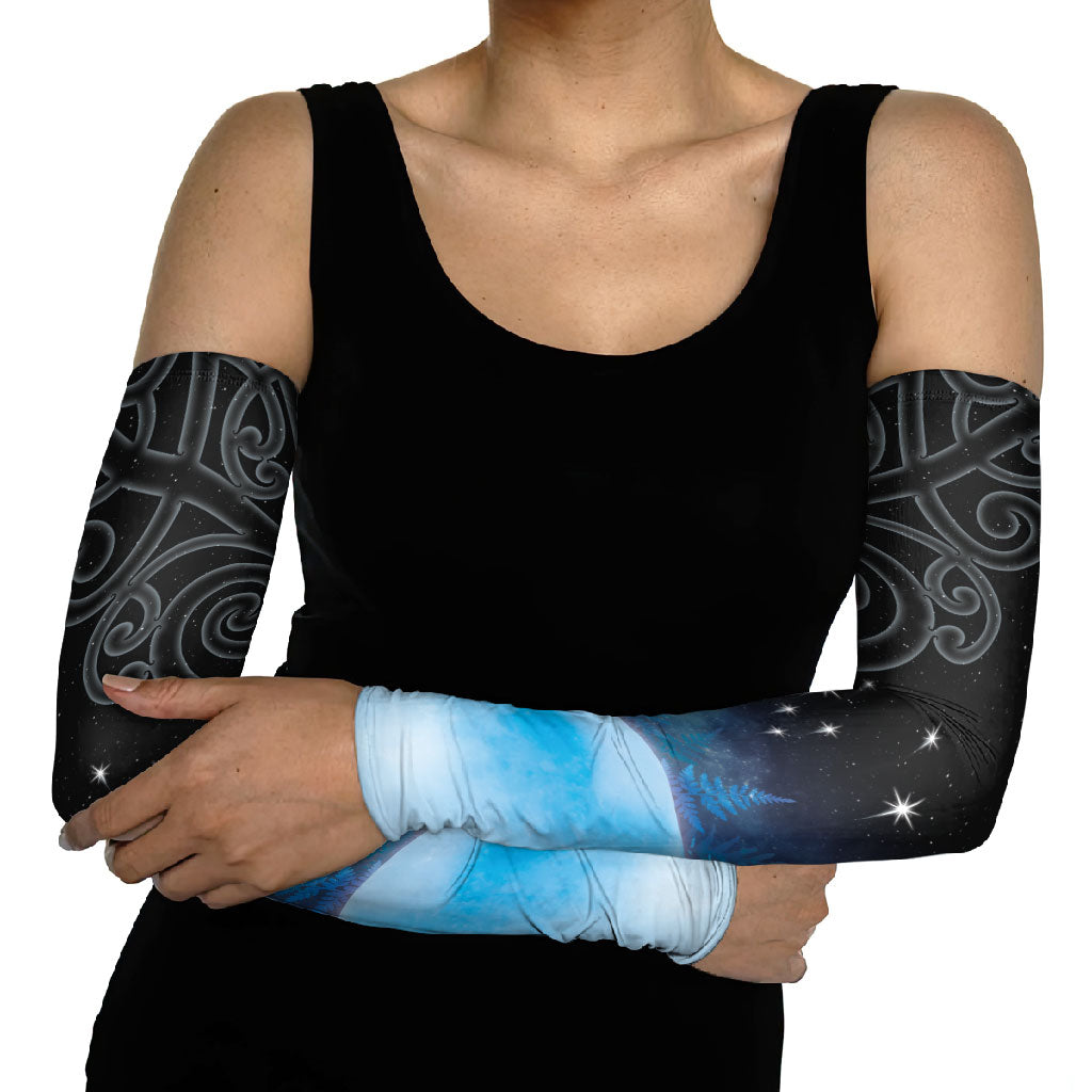 New Zealand Matariki Arm Sleeves Pleiades Star Cluster Blue Galaxy LT05 - Polynesian Pride