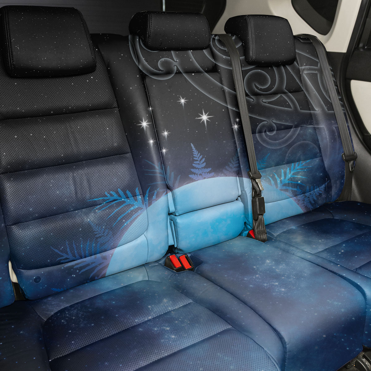 New Zealand Matariki Back Car Seat Cover Pleiades Star Cluster Blue Galaxy LT05 - Polynesian Pride