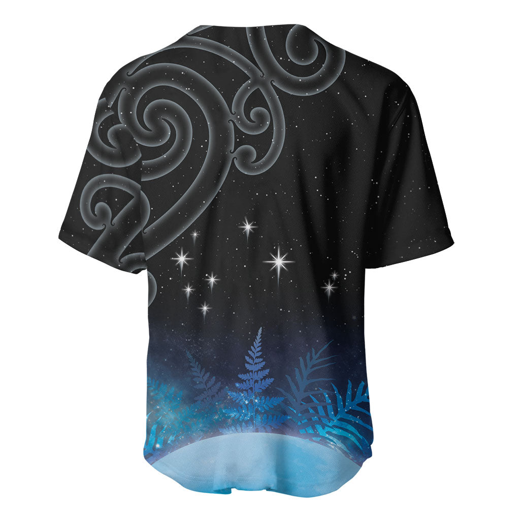 New Zealand Matariki Baseball Jersey Pleiades Star Cluster Blue Galaxy