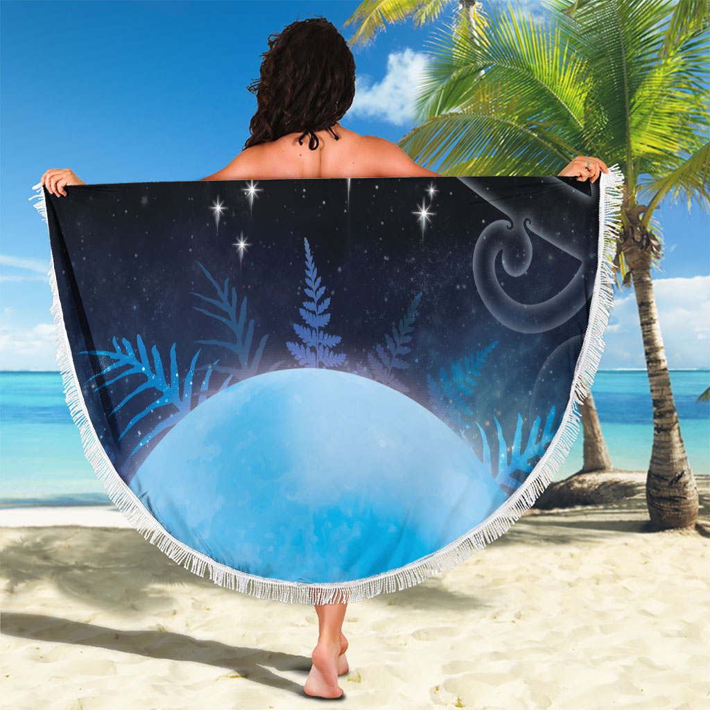 New Zealand Matariki Beach Blanket Pleiades Star Cluster Blue Galaxy LT05 - Polynesian Pride