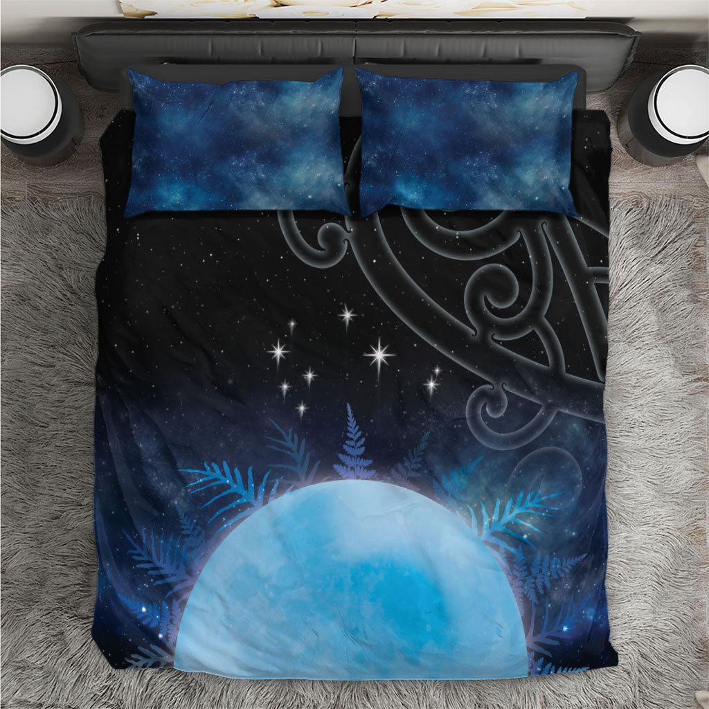 New Zealand Matariki Bedding Set Pleiades Star Cluster Blue Galaxy LT05 Blue - Polynesian Pride