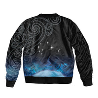 New Zealand Matariki Bomber Jacket Pleiades Star Cluster Blue Galaxy LT05 - Polynesian Pride