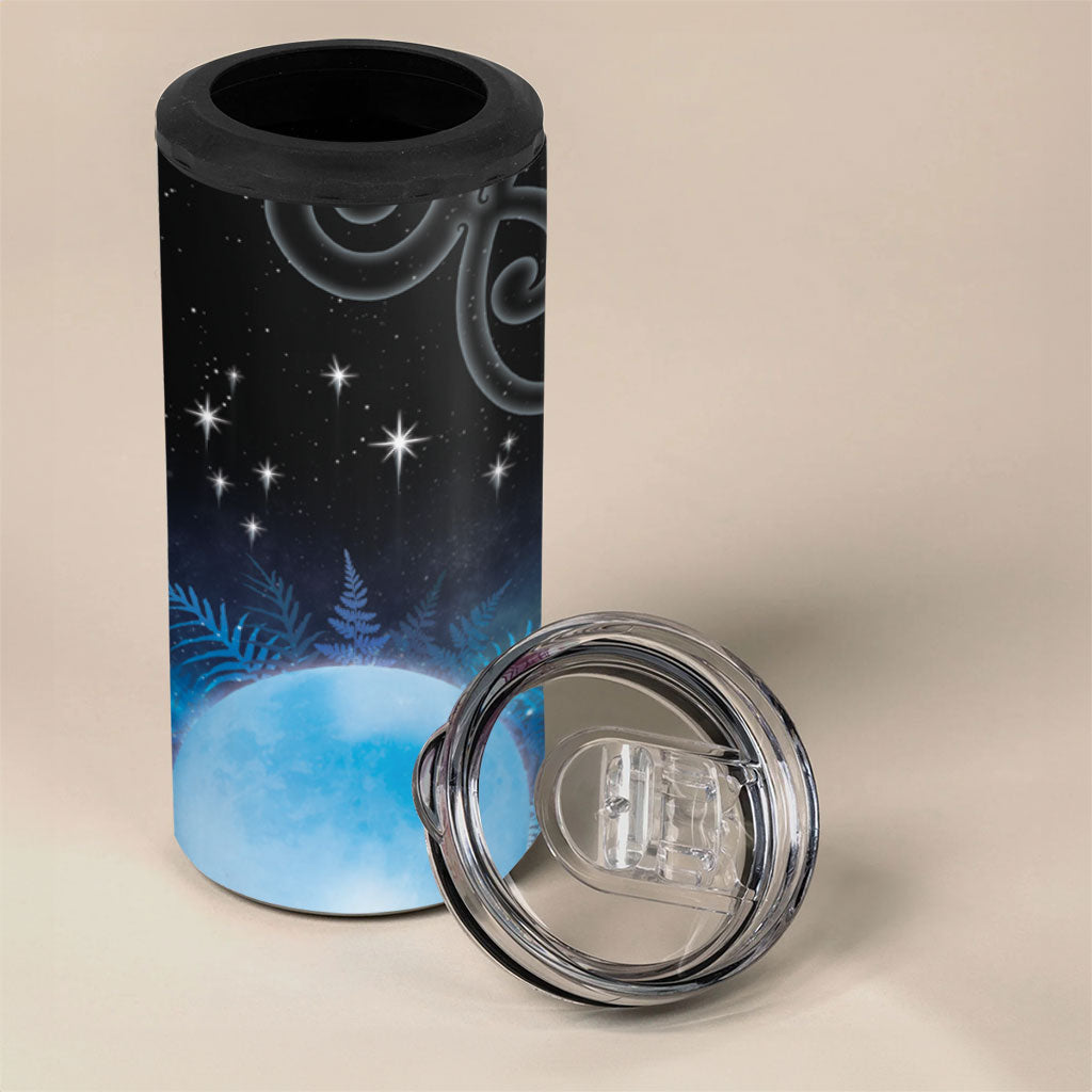 New Zealand Matariki 4 in 1 Can Cooler Tumbler Pleiades Star Cluster Blue Galaxy LT05 - Polynesian Pride