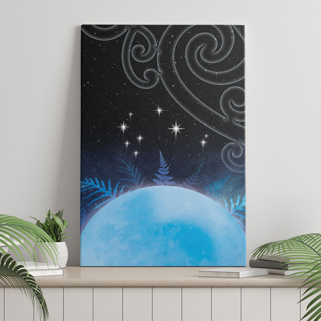 New Zealand Matariki Canvas Wall Art Pleiades Star Cluster Blue Galaxy LT05 - Polynesian Pride