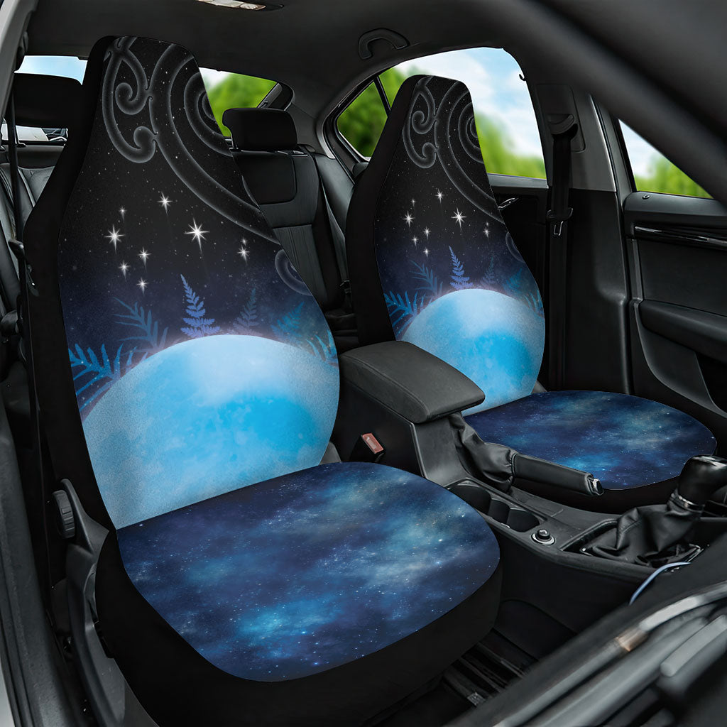 New Zealand Matariki Car Seat Cover Pleiades Star Cluster Blue Galaxy LT05 One Size Blue - Polynesian Pride