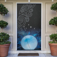 New Zealand Matariki Door Cover Pleiades Star Cluster Blue Galaxy LT05 Blue - Polynesian Pride