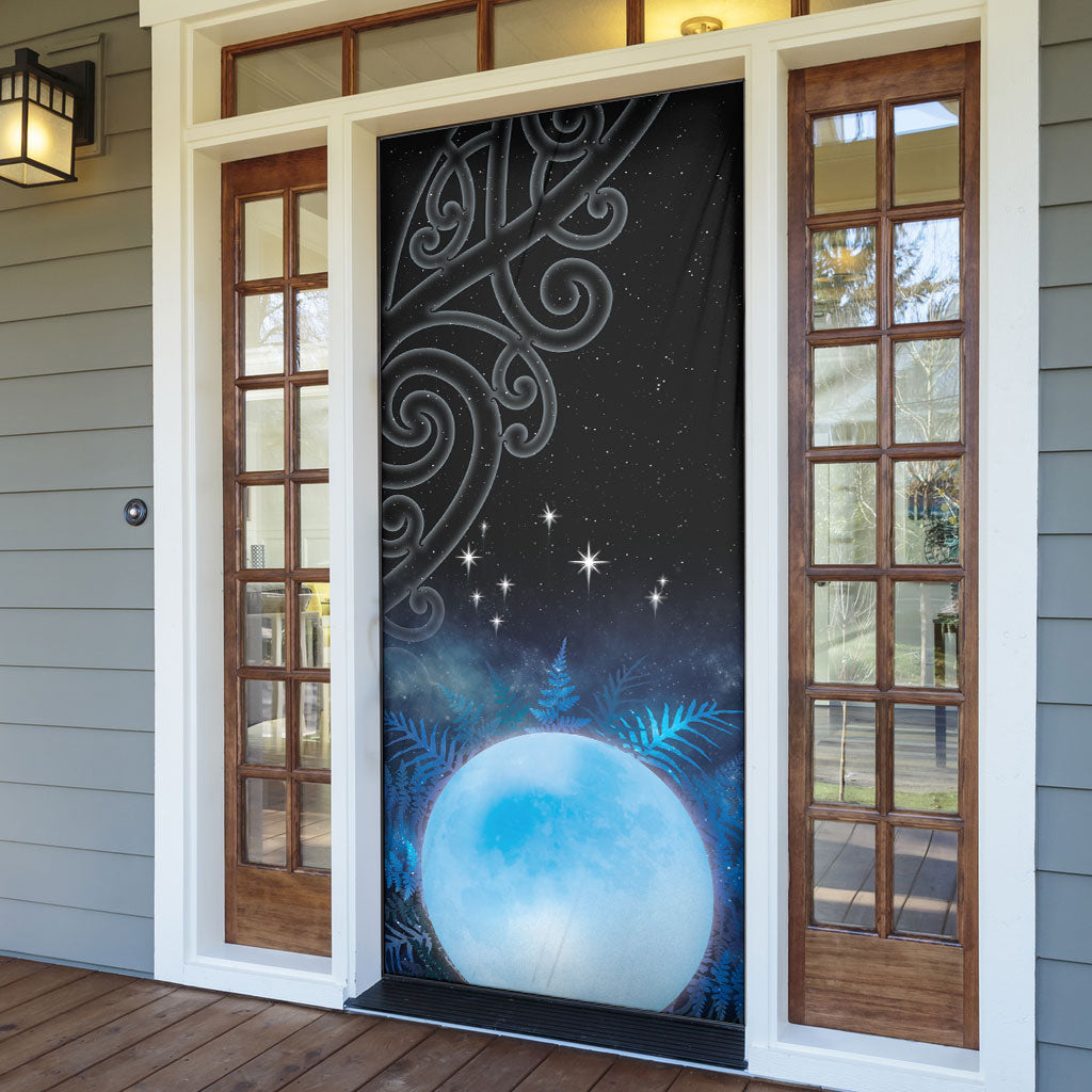 New Zealand Matariki Door Cover Pleiades Star Cluster Blue Galaxy LT05 - Polynesian Pride