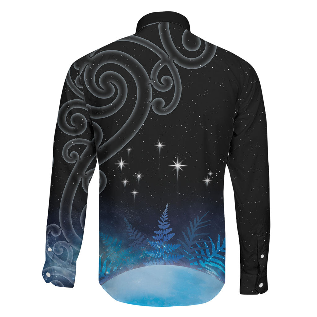 New Zealand Matariki Family Matching Tank Maxi Dress and Hawaiian Shirt Pleiades Star Cluster Blue Galaxy