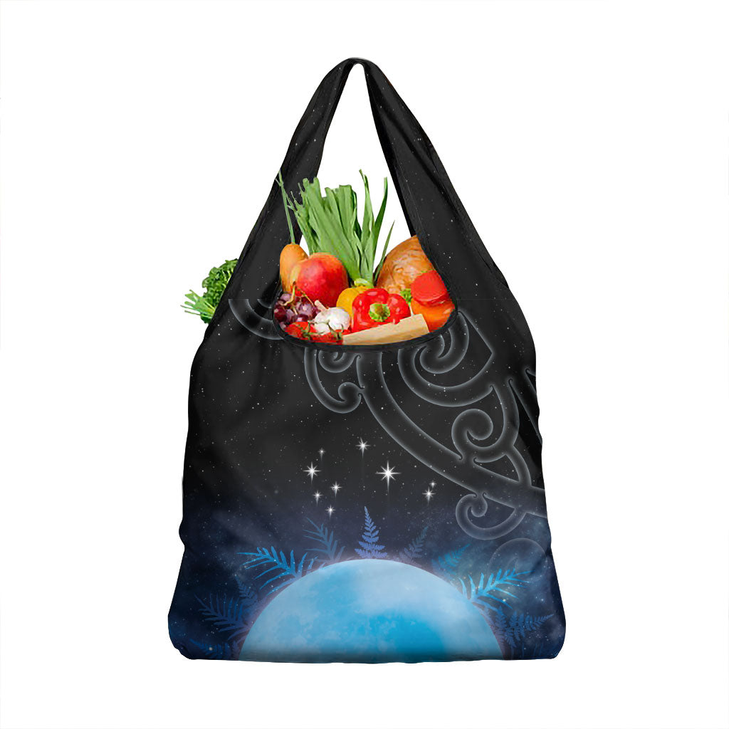 New Zealand Matariki Grocery Bag Pleiades Star Cluster Blue Galaxy LT05 1-pack One Size Blue - Polynesian Pride