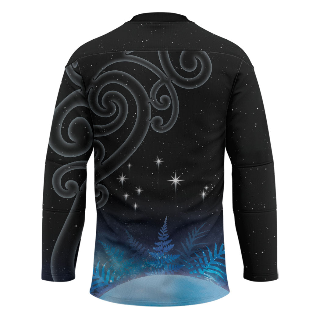 New Zealand Matariki Hockey Jersey Pleiades Star Cluster Blue Galaxy LT05 - Polynesian Pride