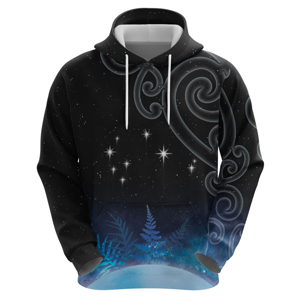New Zealand Matariki Hoodie Pleiades Star Cluster Blue Galaxy LT05 - Polynesian Pride