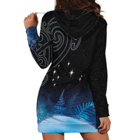 New Zealand Matariki Hoodie Dress Pleiades Star Cluster Blue Galaxy