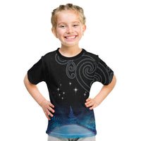 New Zealand Matariki Kid T Shirt Pleiades Star Cluster Blue Galaxy LT05 Blue - Polynesian Pride