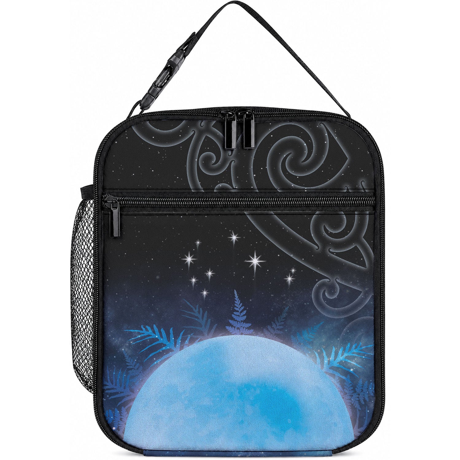 New Zealand Matariki Lunch Bag Pleiades Star Cluster Blue Galaxy LT05 10.2 × 8.3 × 4.3 inch Blue - Polynesian Pride