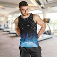 New Zealand Matariki Men Tank Top Pleiades Star Cluster Blue Galaxy LT05 Blue - Polynesian Pride