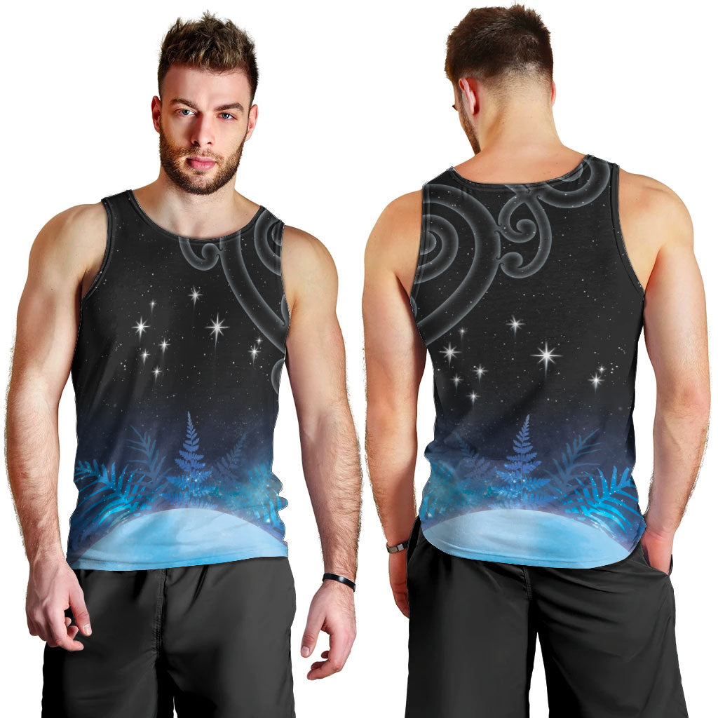 New Zealand Matariki Men Tank Top Pleiades Star Cluster Blue Galaxy LT05 - Polynesian Pride