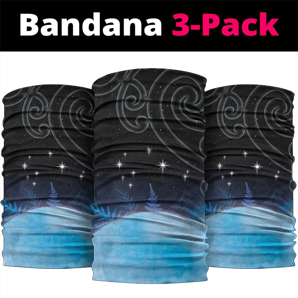 New Zealand Matariki Neck Gaiter Pleiades Star Cluster Blue Galaxy LT05 package One Size: 25*50cm Blue - Polynesian Pride