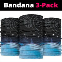 New Zealand Matariki Neck Gaiter Pleiades Star Cluster Blue Galaxy LT05 package One Size: 25*50cm Blue - Polynesian Pride