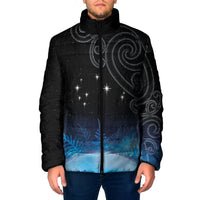 New Zealand Matariki Padded Jacket Pleiades Star Cluster Blue Galaxy LT05 Men Blue - Polynesian Pride