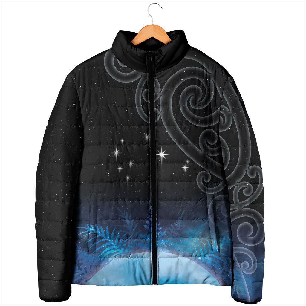 New Zealand Matariki Padded Jacket Pleiades Star Cluster Blue Galaxy LT05 - Polynesian Pride