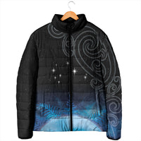 New Zealand Matariki Padded Jacket Pleiades Star Cluster Blue Galaxy LT05 - Polynesian Pride