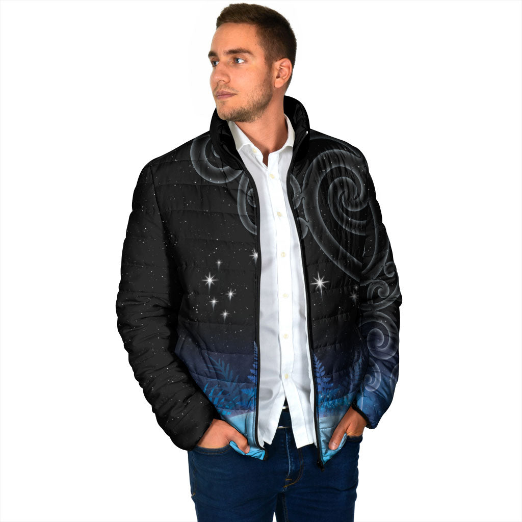 New Zealand Matariki Padded Jacket Pleiades Star Cluster Blue Galaxy LT05 - Polynesian Pride