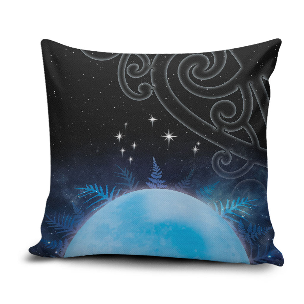 New Zealand Matariki Pillow Cover Pleiades Star Cluster Blue Galaxy