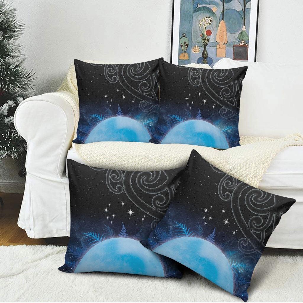 New Zealand Matariki Pillow Cover Pleiades Star Cluster Blue Galaxy